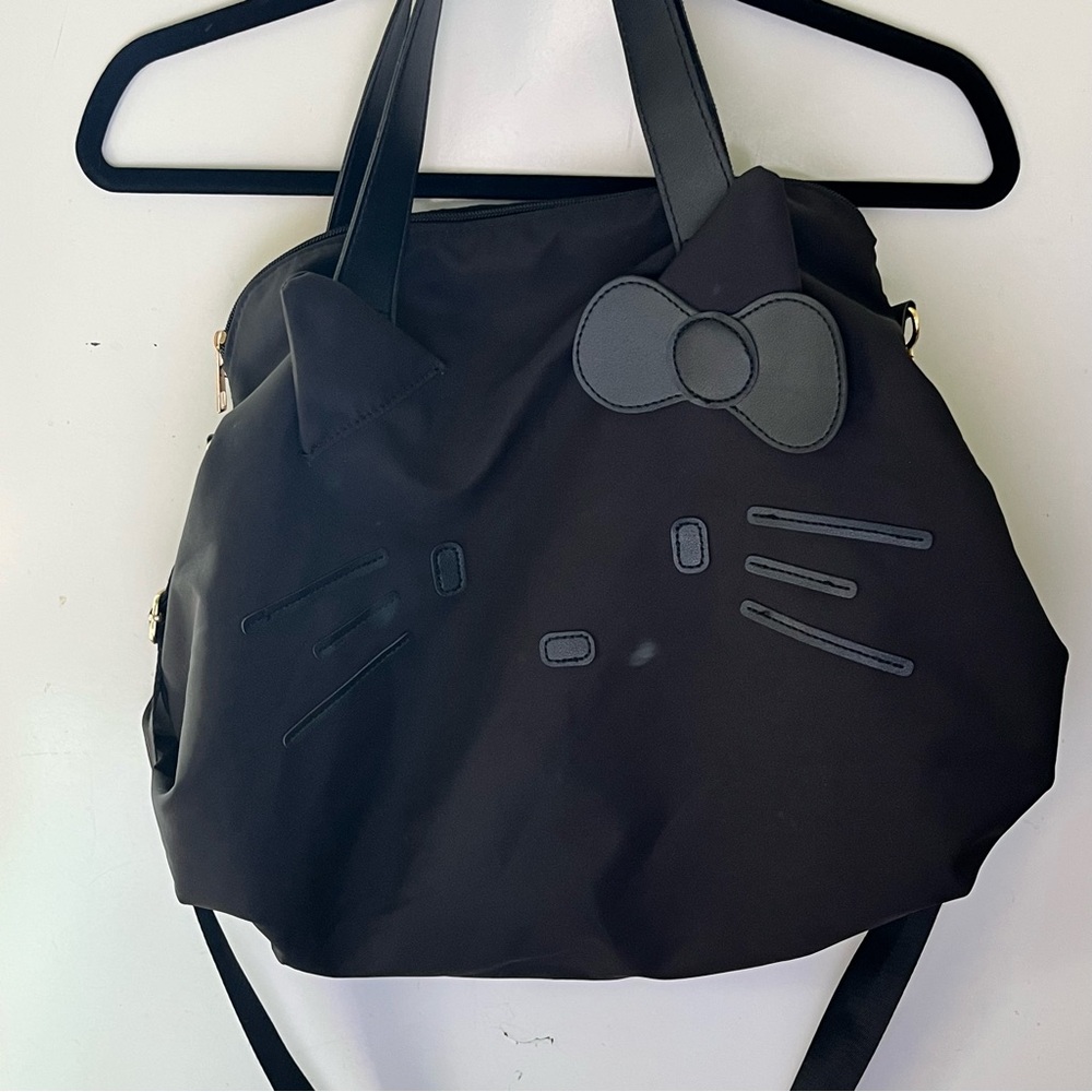 large Hello Kitty Black Tote with Bow Accent - Picture 2 of 7